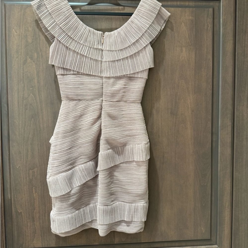 BCBGMaxAzria Ruffled Cream Mini Dress - Picture 3 of 4